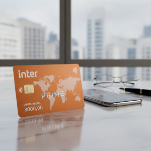 Cartão de crédito Inter Prime com limite inicial de R$3.000,00